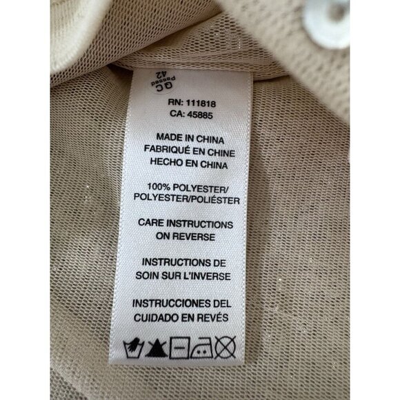 Michael Kors Sequin Top Women’s Large Short Sleeve Gold Silver Sparkle - Picture 9 of 16